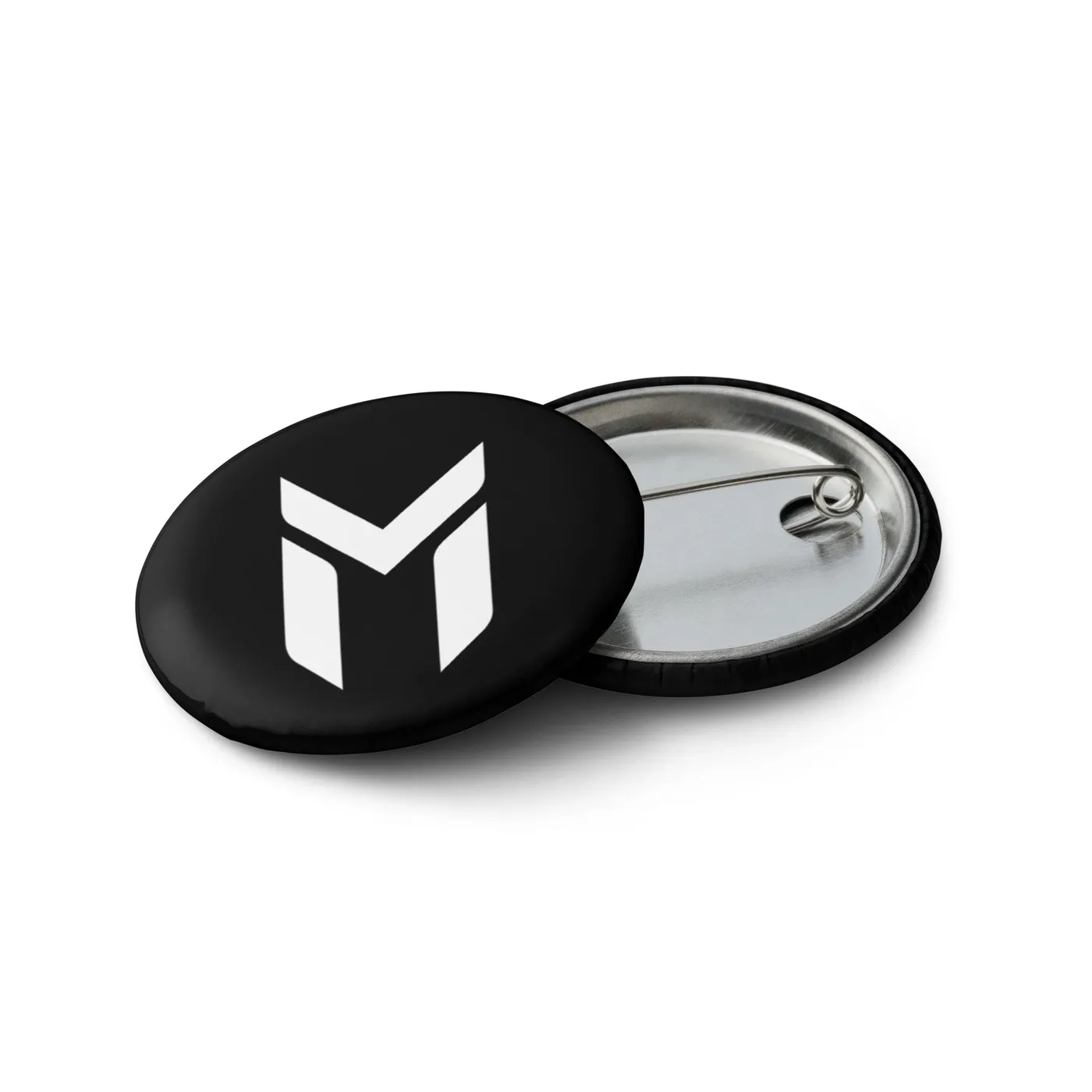 PIN BUTTONS, EMBLEM, BLACK