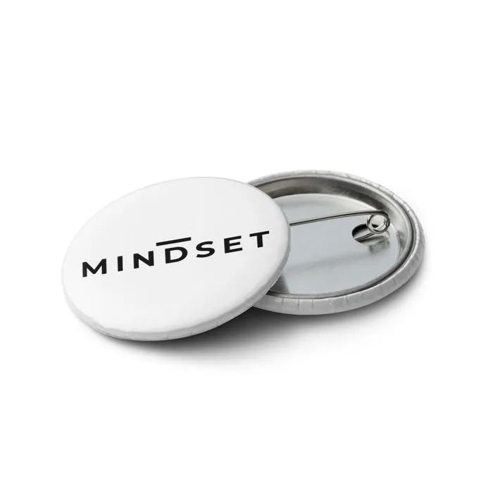 PIN BUTTONS, MINDSET, WHITE