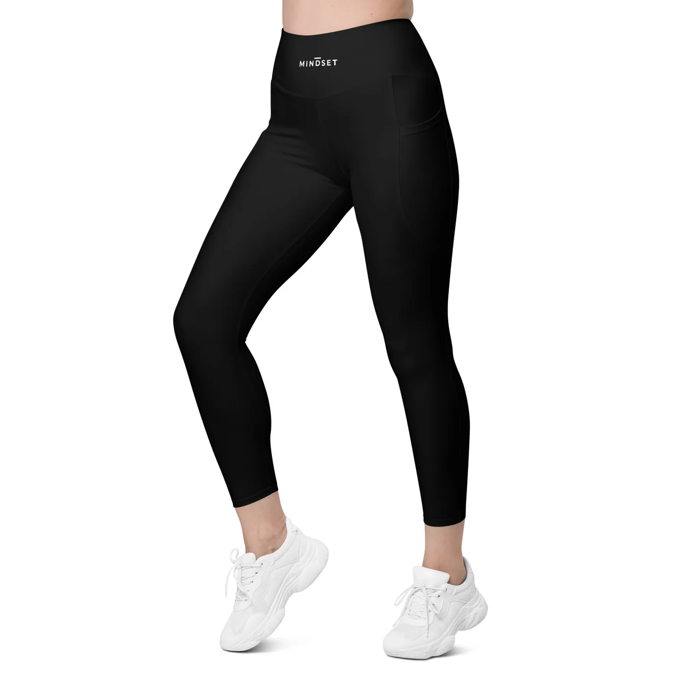 GYM LEGGINGS, MINDSET, BLACK