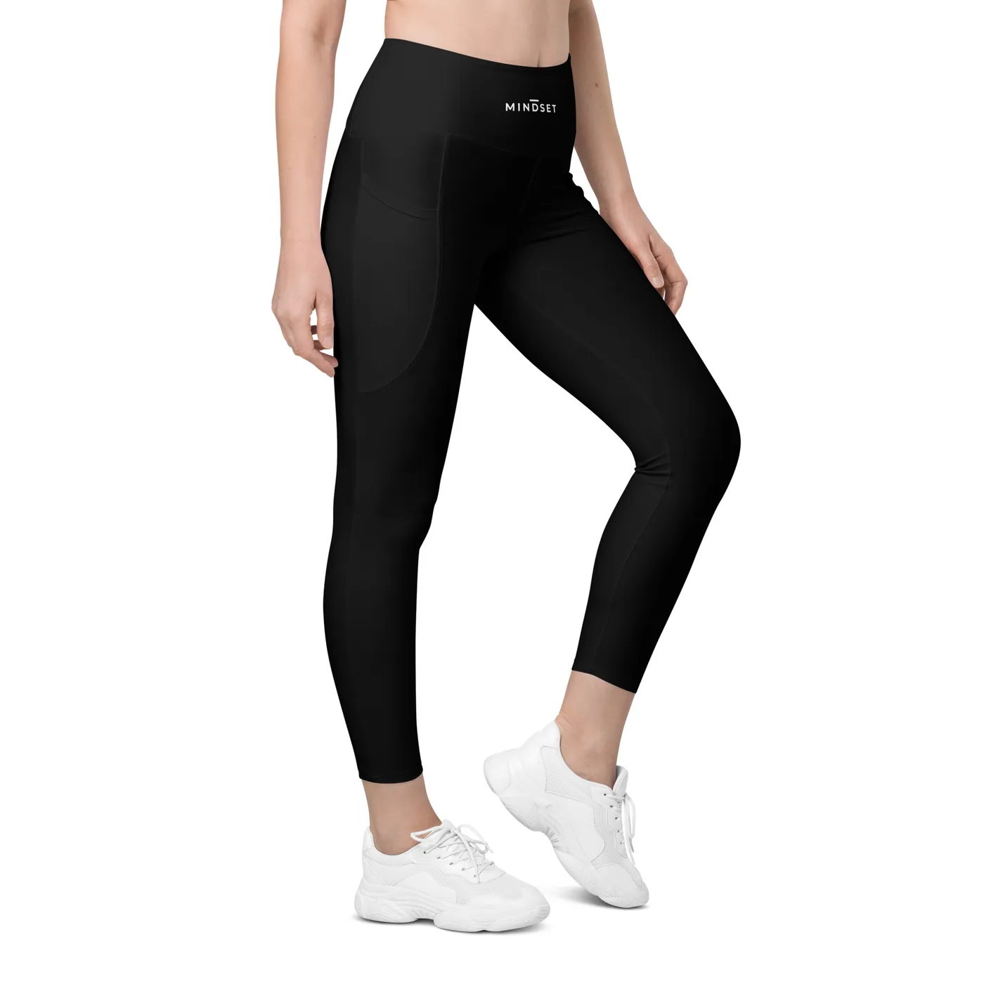 GYM LEGGINGS, MINDSET, BLACK