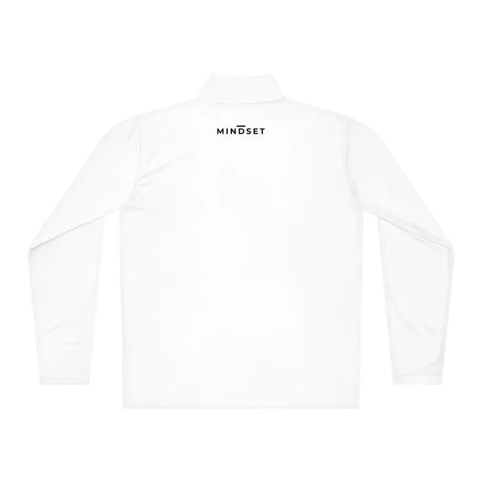 QUARTER-ZIP, EMBLEM, WHITE
