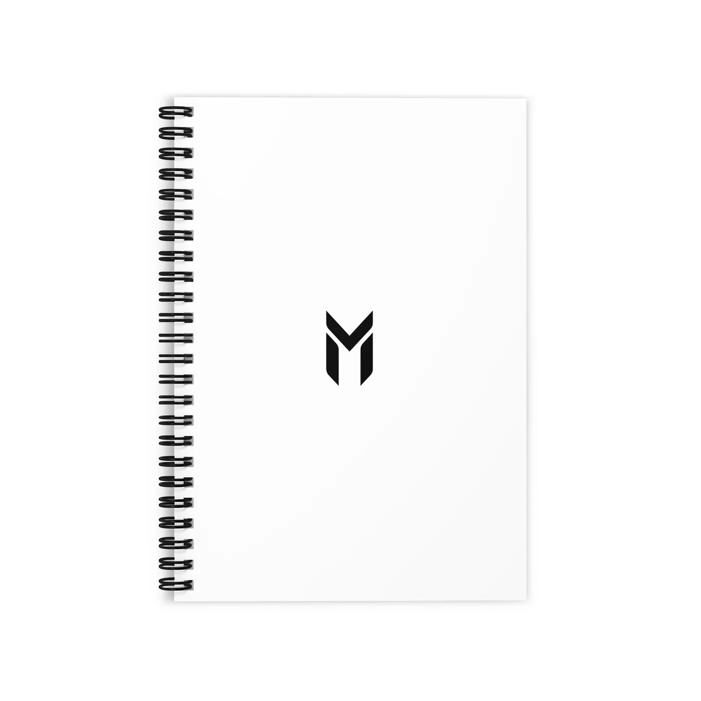 SPIRAL NOTEBOOK, EMBLEM, WHITE