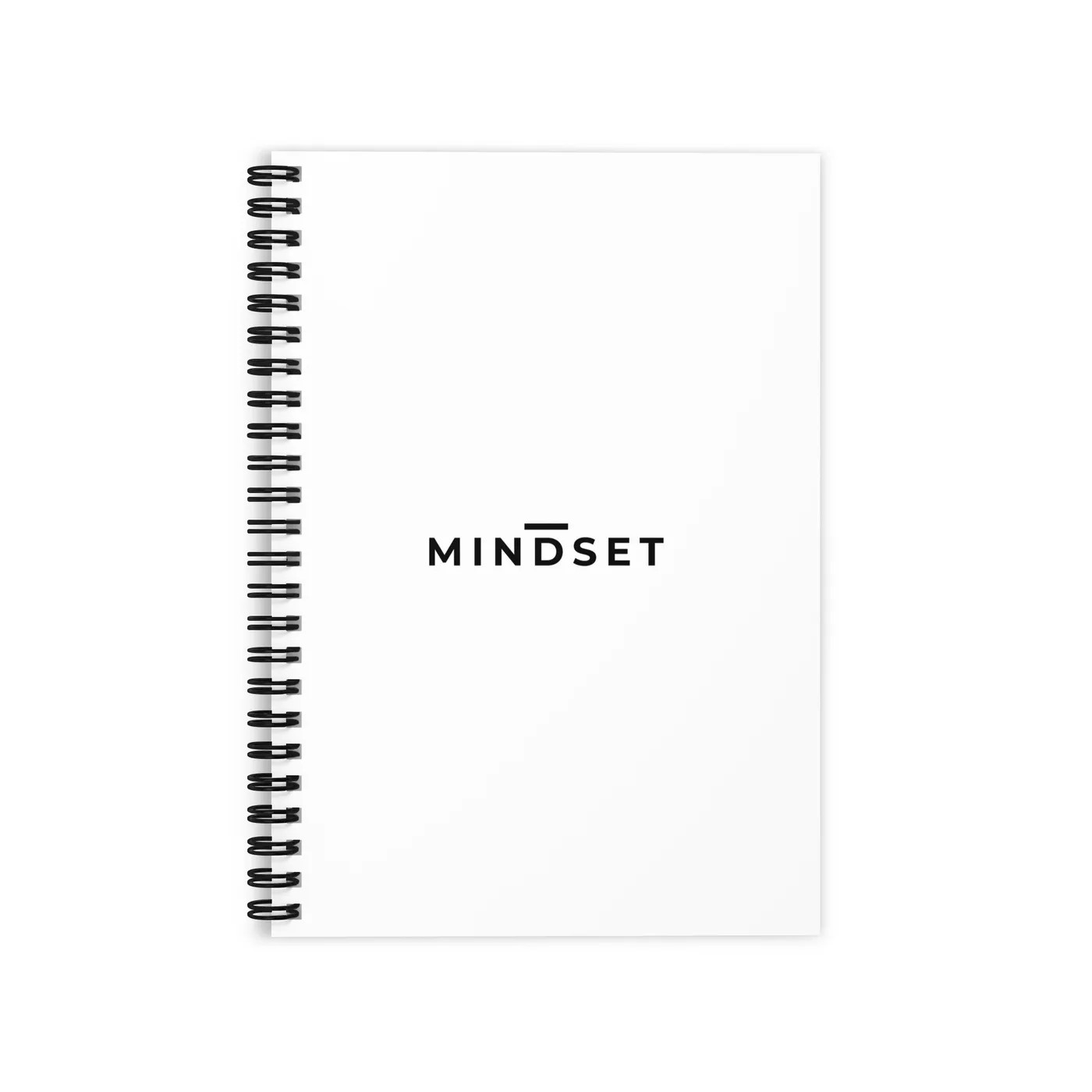 SPIRAL NOTEBOOK, MINDSET, WHITE