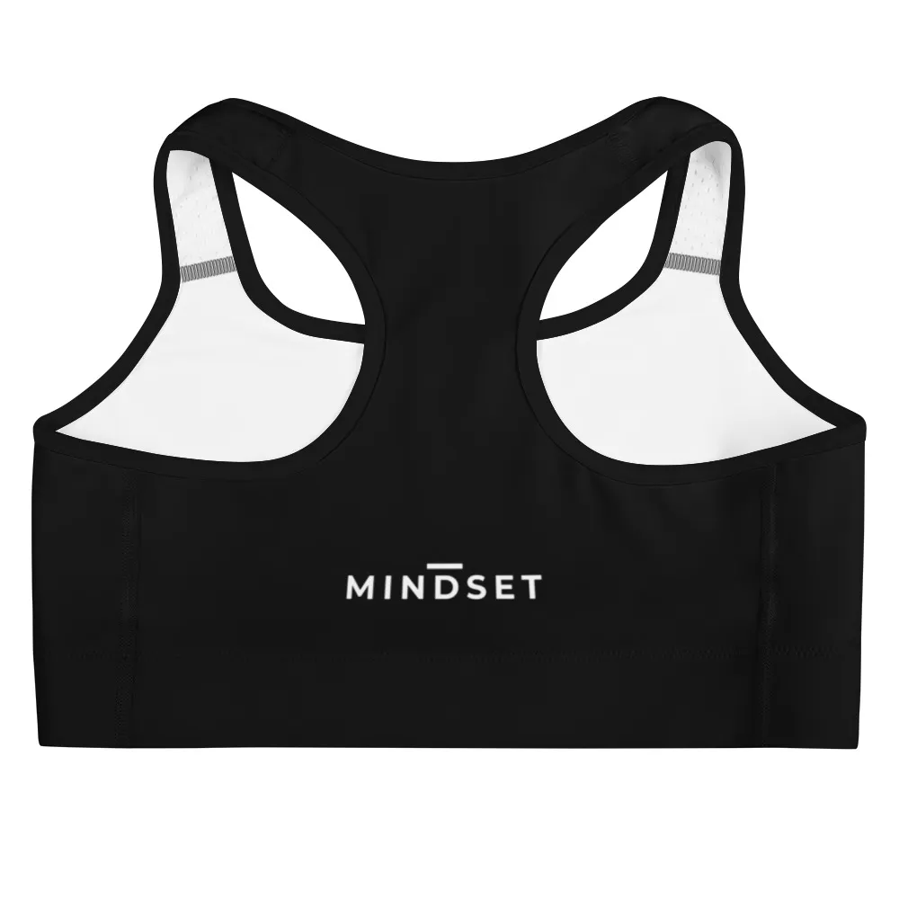 TRAINING BRA, EMBLEM, BLACK