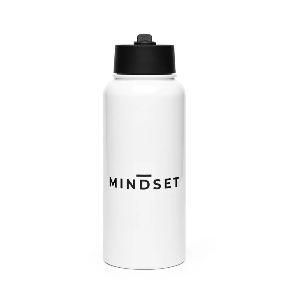 WATER BOTTLE, MINDSET, WHITE
