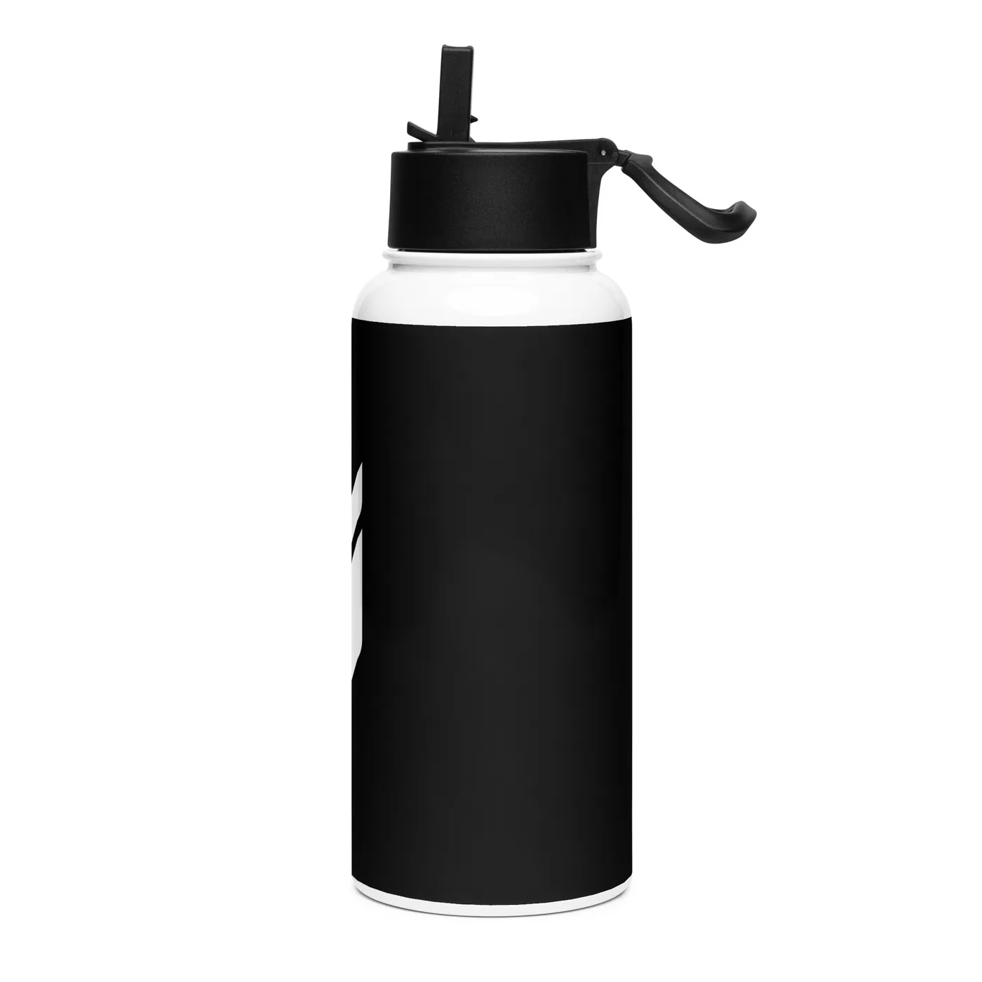 WATER BOTTLE, EMBLEM, BLACK