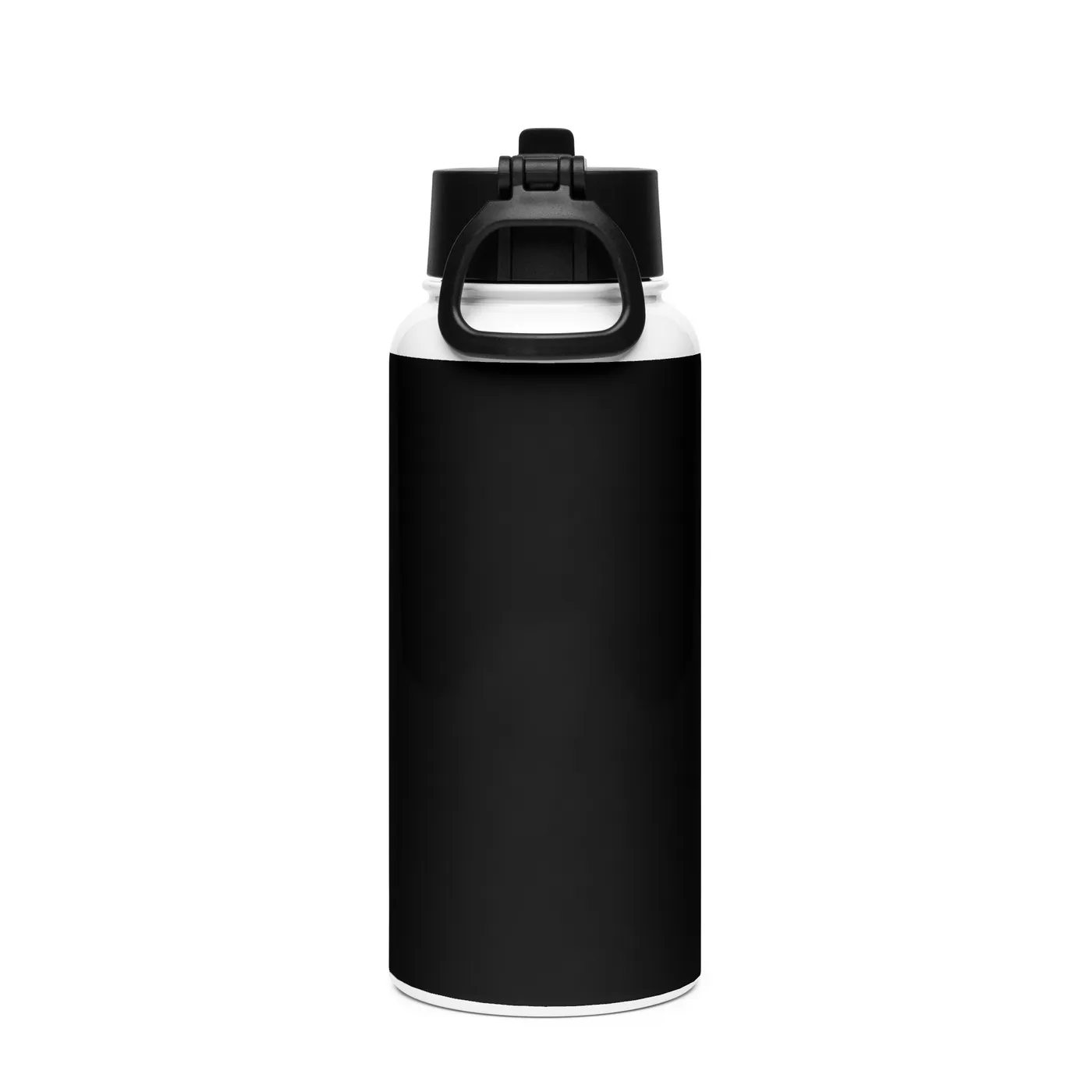 WATER BOTTLE, EMBLEM, BLACK