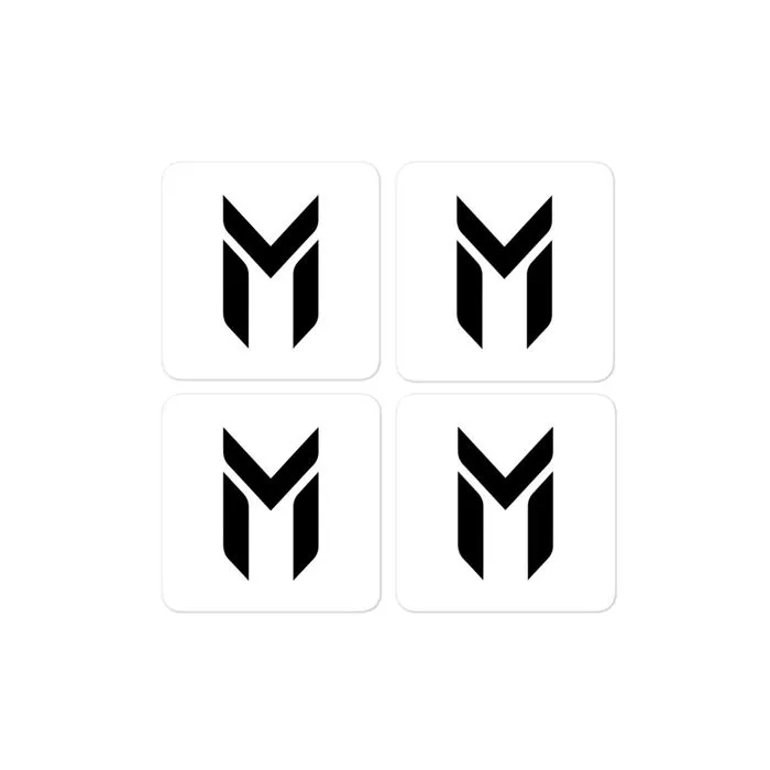 STICKER, EMBLEM, WHITE