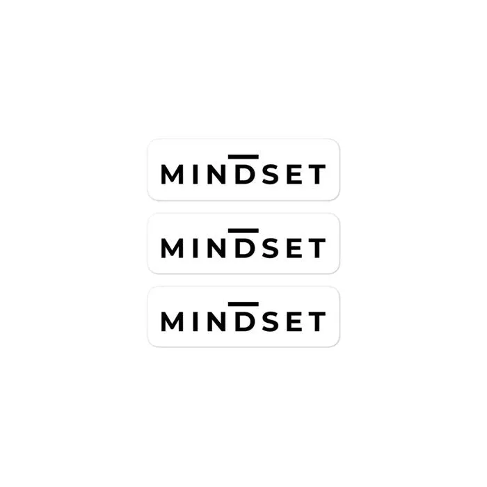 STICKER, MINDSET, WHITE