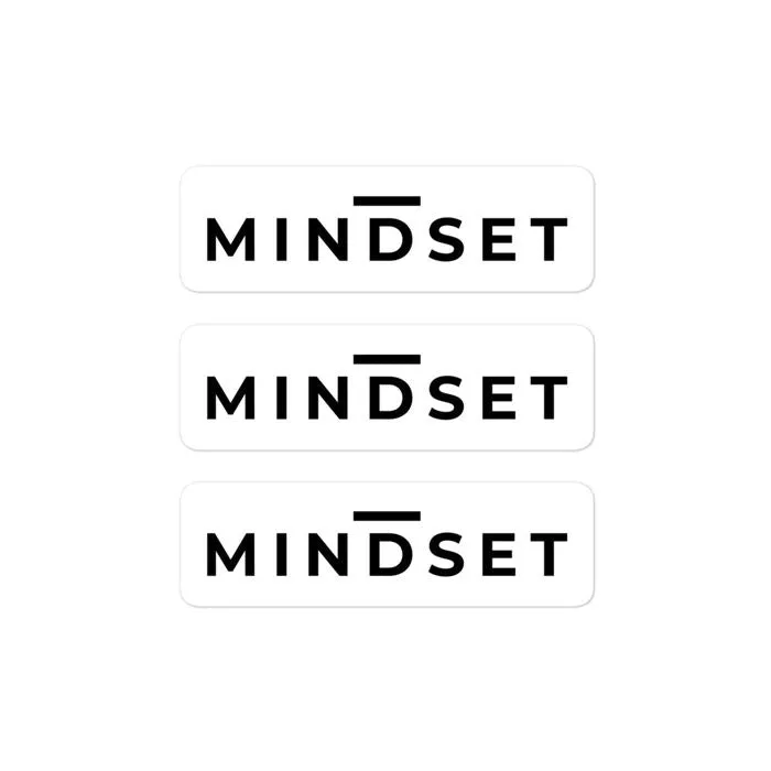 STICKER, MINDSET, WHITE