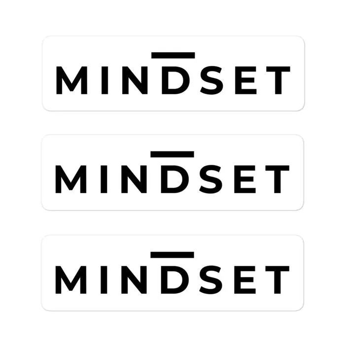 STICKER, MINDSET, WHITE