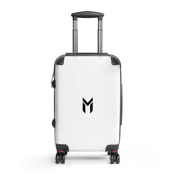 SUITCASE, EMBLEM, WHITE