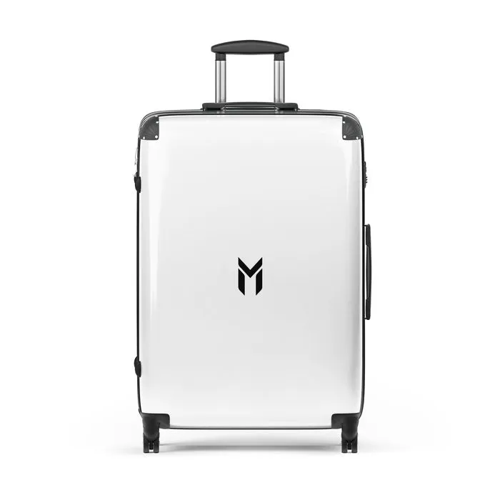 SUITCASE, EMBLEM, WHITE
