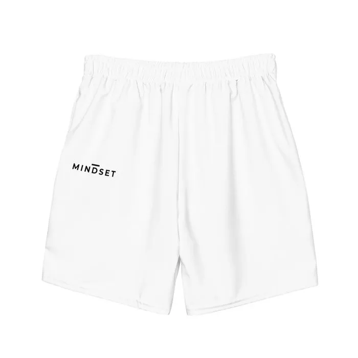 SWIM TRUNKS, EMBLEM, WHITE