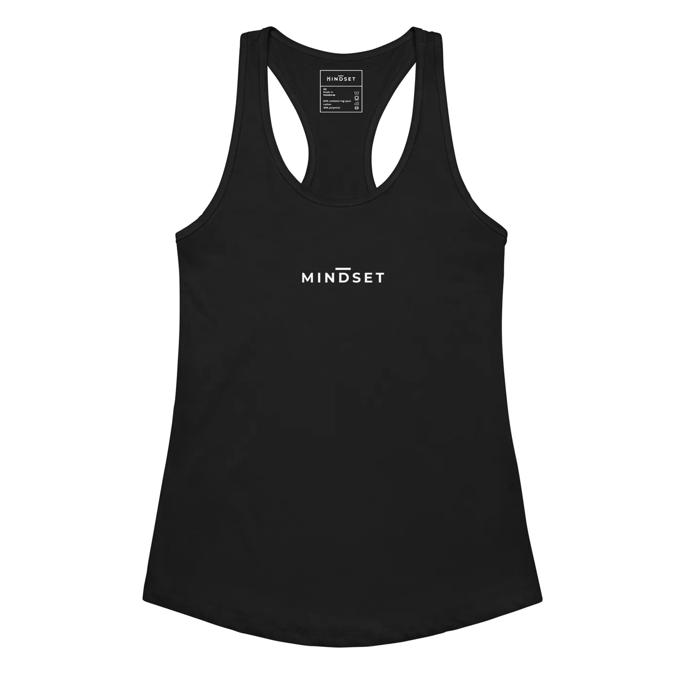 RACERBACK TANK, MINDSET, BLACK