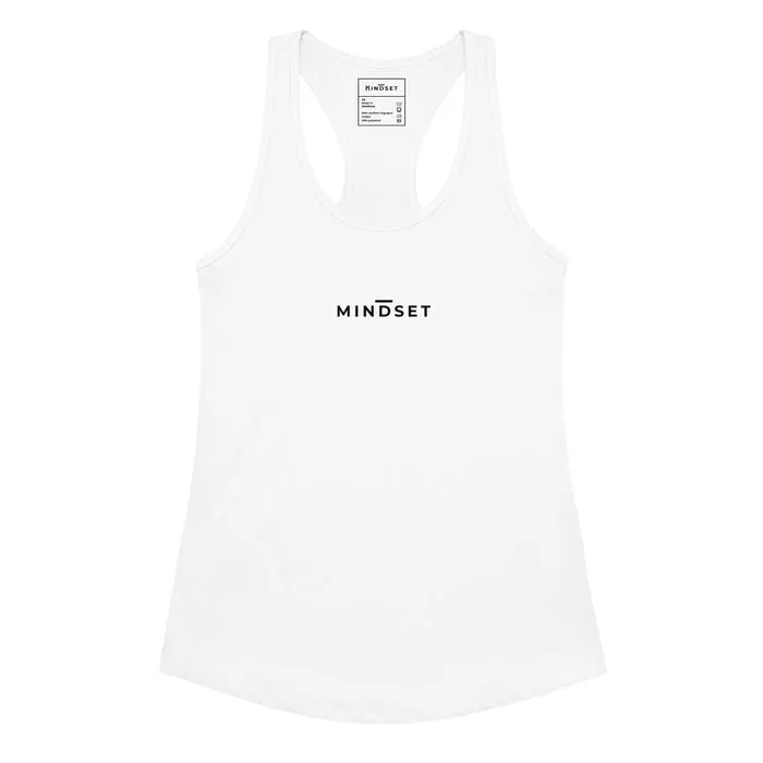 RACERBACK TANK, MINDSET, WHITE