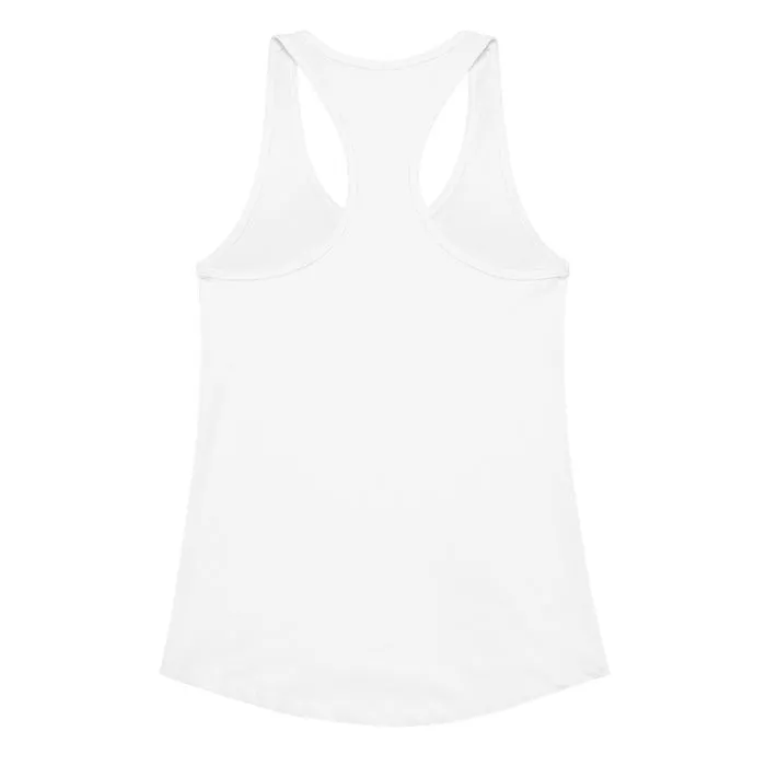 RACERBACK TANK, EMBLEM, WHITE