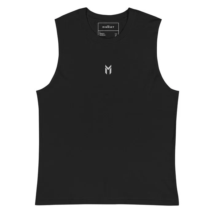 MUSCLE TANK, EMBLEM, BLACK
