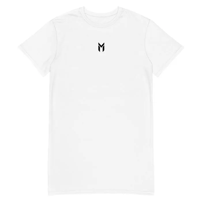TEE DRESS, EMBLEM, WHITE