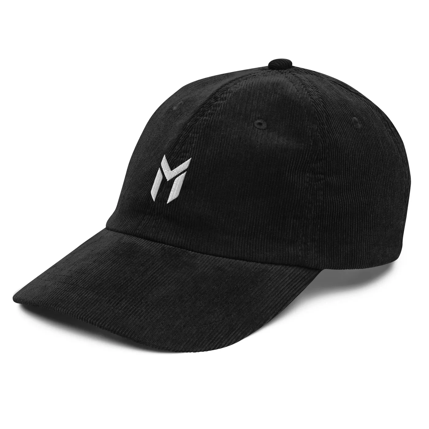 CORDUROY CAP, EMBLEM, BLACK